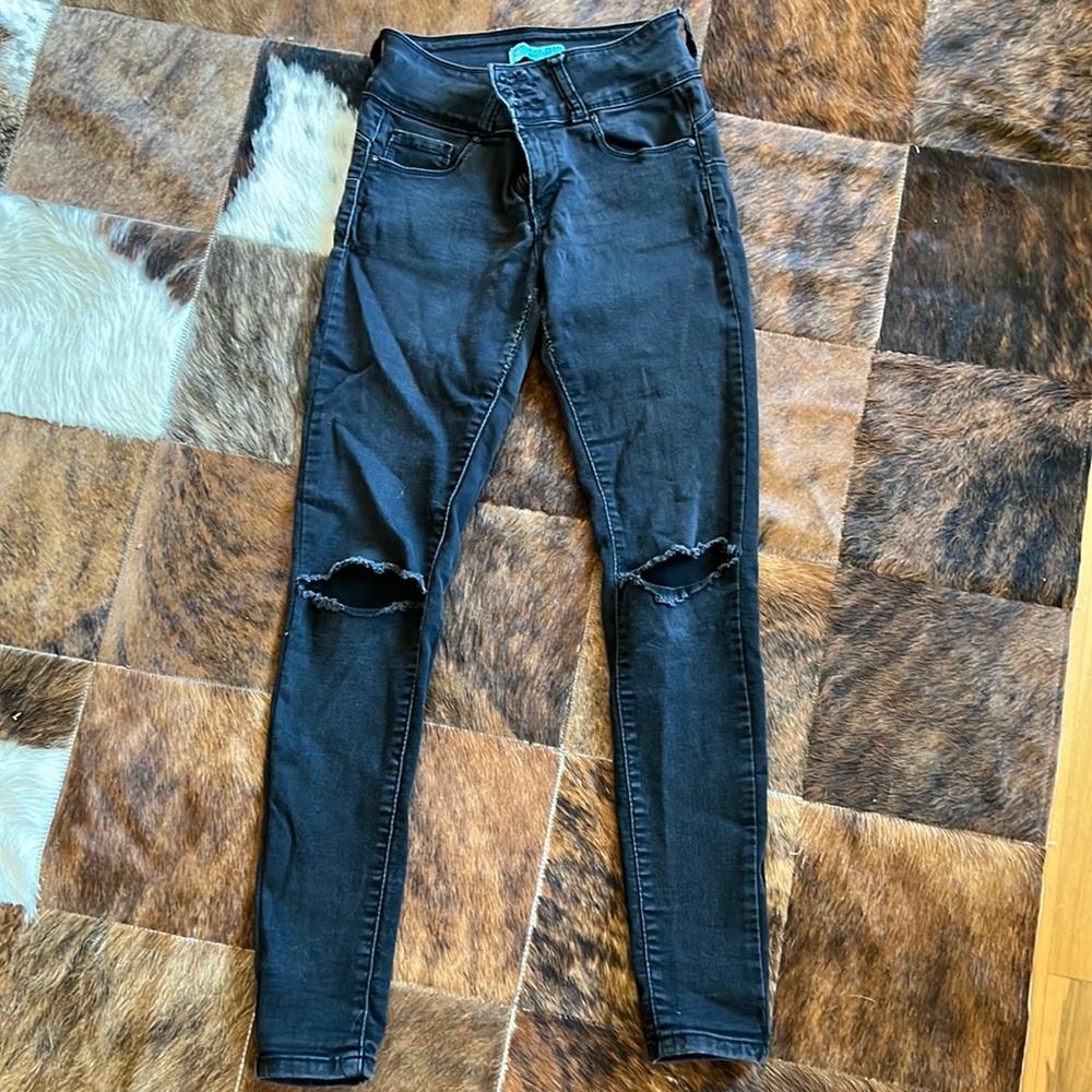 Wax Jeans Butt I Love you Women jean black, 3 buttons